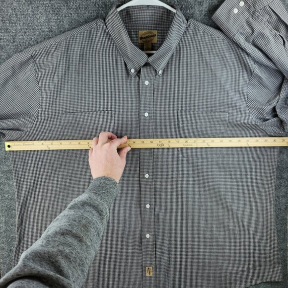 Wear Guard For Work Button Up Shirt 3XL Cotton Polyester Gray Check Adult Men - Picture 5 of 16